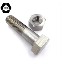 DIN933 y DIN934 perno hexagonal y tuerca, pernos y tuercas tornillos OEM (ISO9001-2010), perno